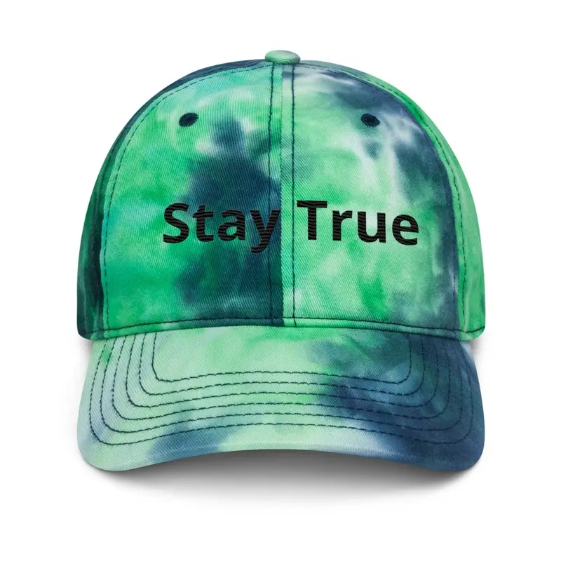 The colorful dark and light green cap